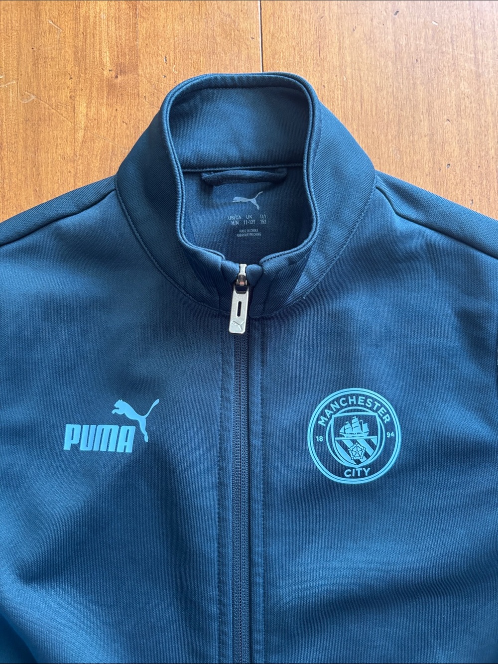 Puma Navy Jacket with Teal Logo Accents